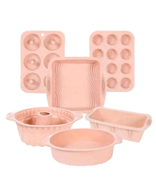 6pcs/set Silicone Baking supplies, Nonstick Silicone Baking Tray