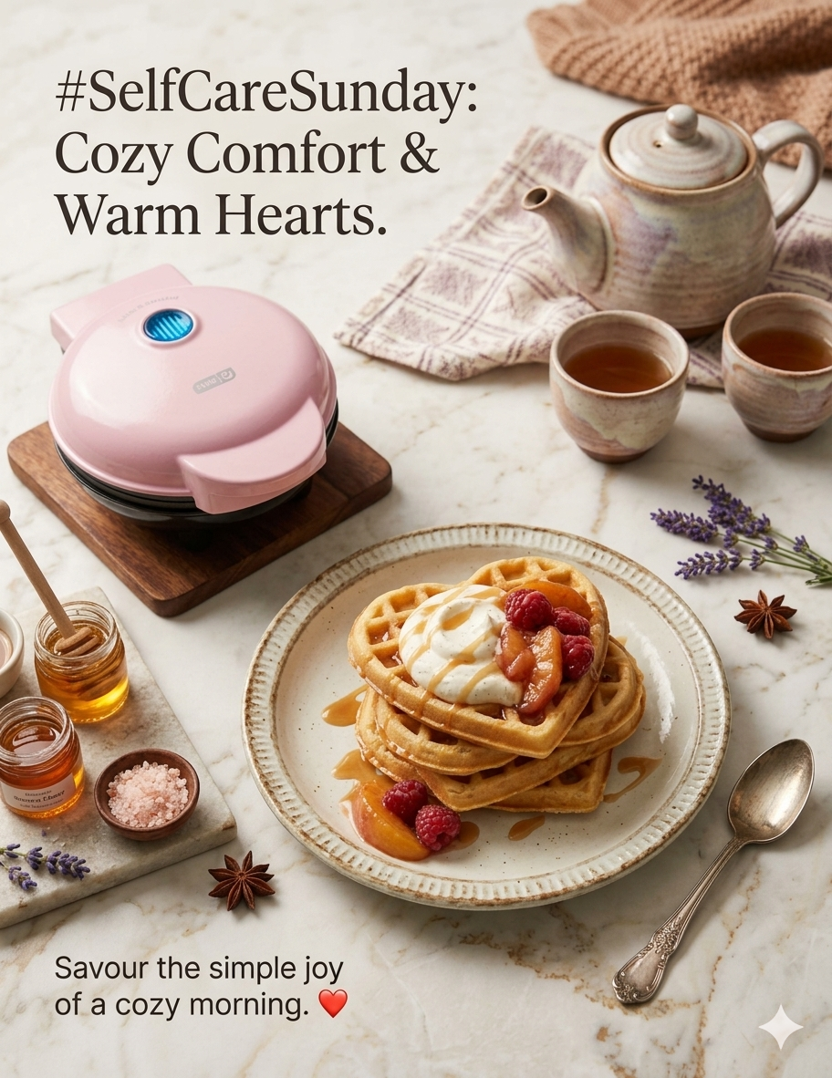 1pc Wall Plug 350-watt 4inch Mini Nonstick Pink Heart waffle Maker