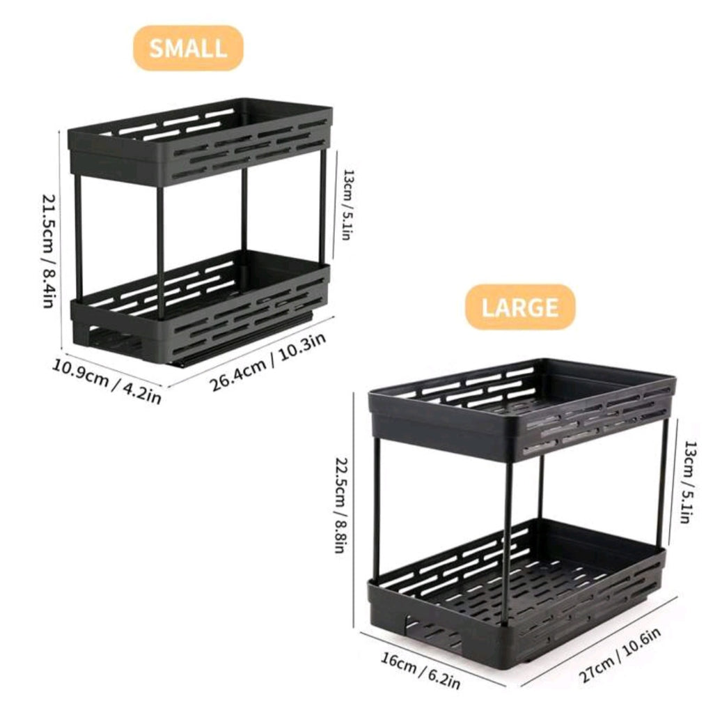 2 Tier Multifunctional plastic Storage Rack and Seasoning Bottle
