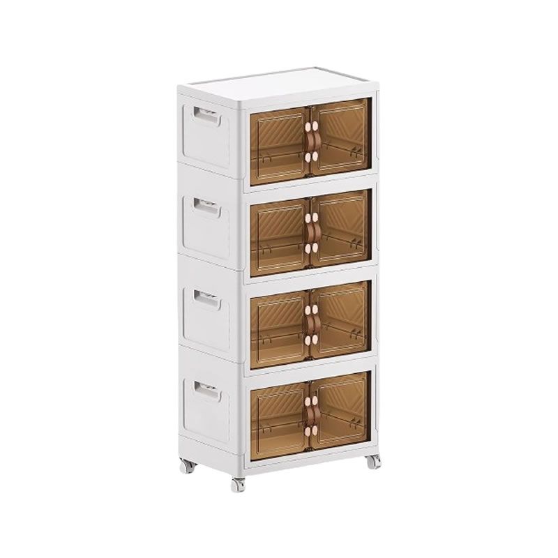 FlexiFold™ Multi-Purpose Mobile Storage Cabinet – 4-Tier Modular Organizer